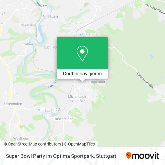 Super Bowl Party im Optima Sportpark Karte