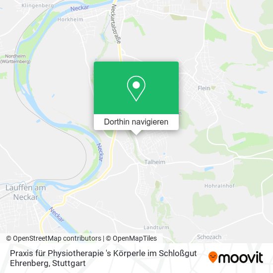 Praxis für Physiotherapie 's Körperle im Schloßgut Ehrenberg Karte