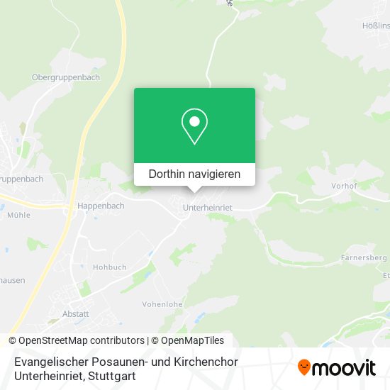 Evangelischer Posaunen- und Kirchenchor Unterheinriet Karte