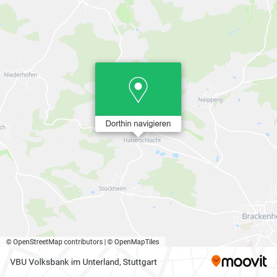 VBU Volksbank im Unterland Karte