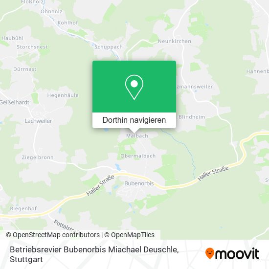 Betriebsrevier Bubenorbis Miachael Deuschle Karte