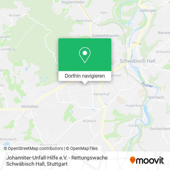 Johanniter-Unfall-Hilfe e.V. - Rettungswache Schwäbisch Hall Karte