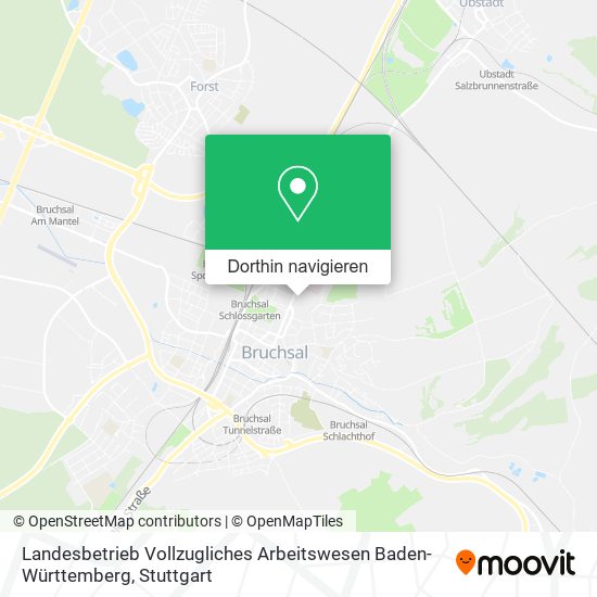Landesbetrieb Vollzugliches Arbeitswesen Baden-Württemberg Karte