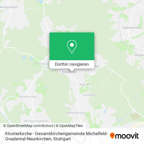 Klosterkirche - Gesamtkirchengemeinde Michelfeld-Gnadental-Neunkirchen Karte