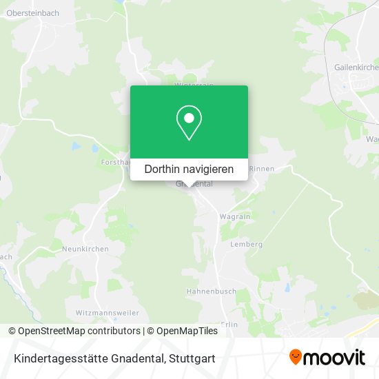 Kindertagesstätte Gnadental Karte