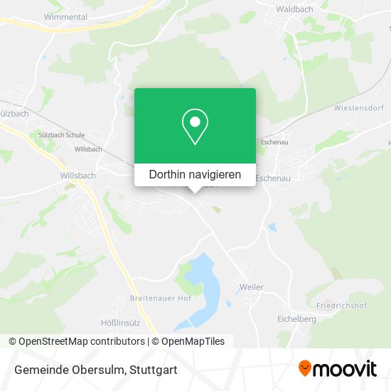 Gemeinde Obersulm Karte
