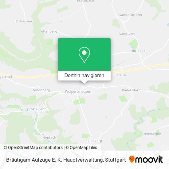Bräutigam Aufzüge E. K. Hauptverwaltung Karte