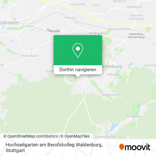 Hochseilgarten am Berufskolleg Waldenburg Karte