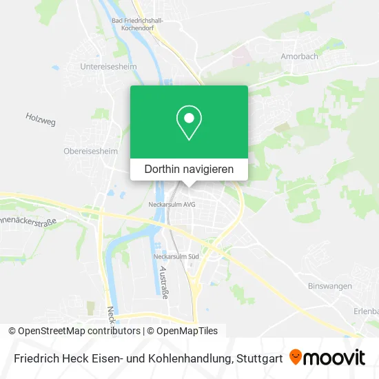 Friedrich Heck Eisen- und Kohlenhandlung Karte