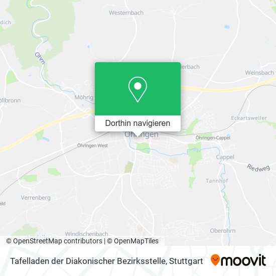 Tafelladen der Diakonischer Bezirksstelle Karte