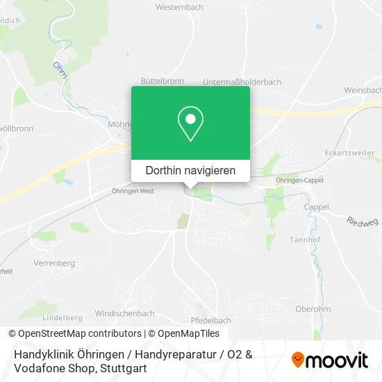 Handyklinik Öhringen / Handyreparatur / O2 & Vodafone Shop Karte