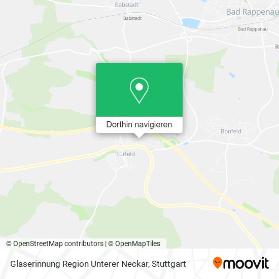 Glaserinnung Region Unterer Neckar Karte
