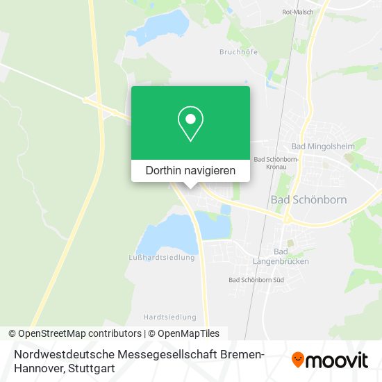 Nordwestdeutsche Messegesellschaft Bremen-Hannover Karte