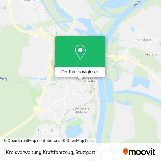 Kreisverwaltung Kraftfahrzeug Karte