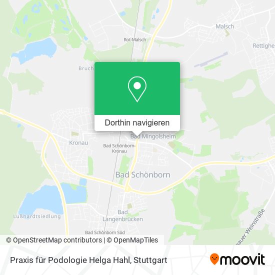 Praxis für Podologie Helga Hahl Karte