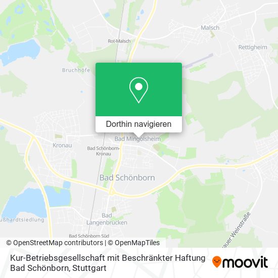 Kur-Betriebsgesellschaft mit Beschränkter Haftung Bad Schönborn Karte
