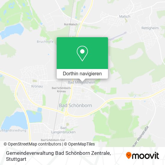 Gemeindeverwaltung Bad Schönborn Zentrale Karte