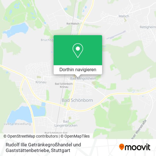 Rudolf Ille Getränkegroßhandel und Gaststättenbetriebe Karte