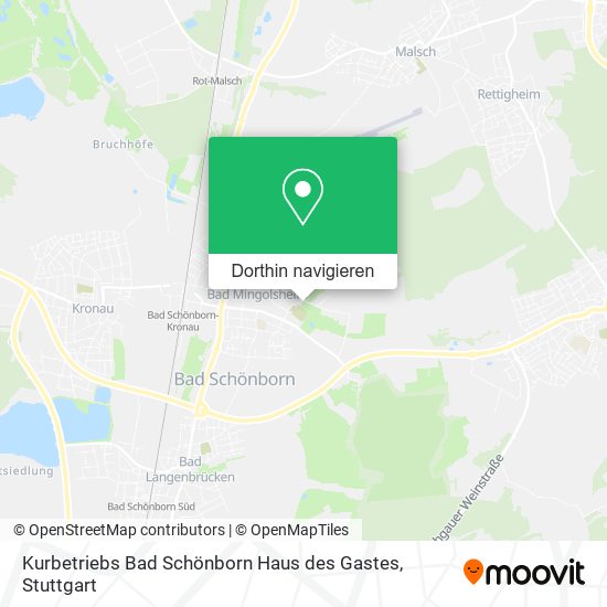 Kurbetriebs Bad Schönborn Haus des Gastes Karte