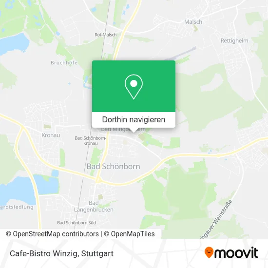 Cafe-Bistro Winzig Karte