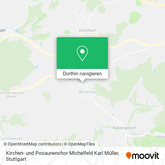 Kirchen- und Posaunenchor Michelfeld Karl Müller Karte