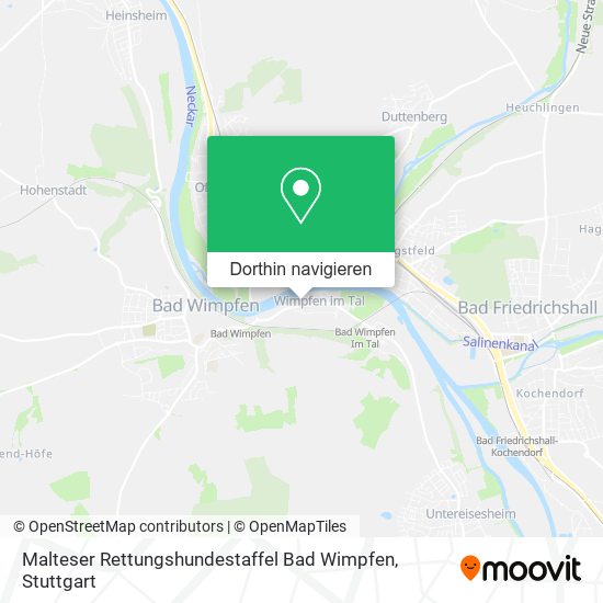 Malteser Rettungshundestaffel Bad Wimpfen Karte