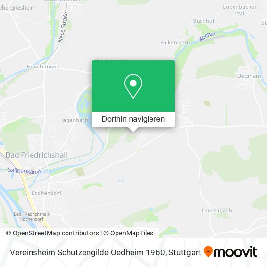 Vereinsheim Schützengilde Oedheim 1960 Karte