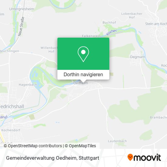 Gemeindeverwaltung Oedheim Karte