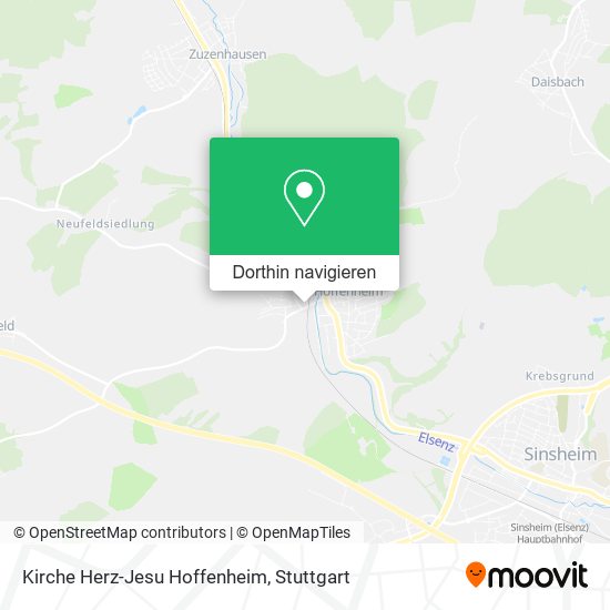 Kirche Herz-Jesu Hoffenheim Karte