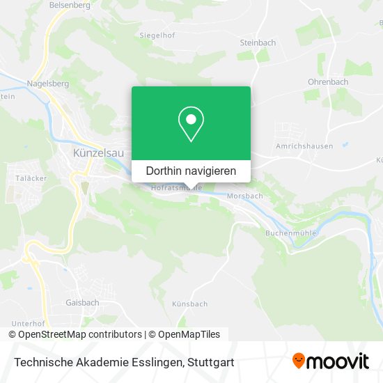Technische Akademie Esslingen Karte