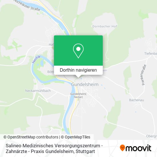Salineo Medizinisches Versorgungszentrum - Zahnärzte - Praxis Gundelsheim Karte