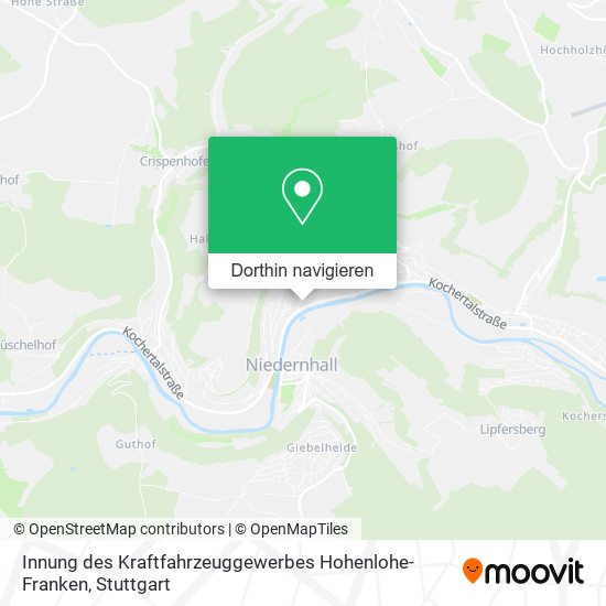 Innung des Kraftfahrzeuggewerbes Hohenlohe-Franken Karte