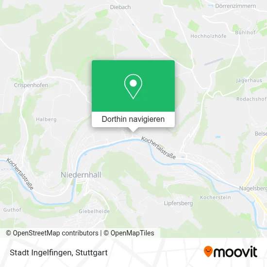 Stadt Ingelfingen Karte