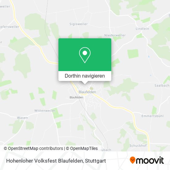 Hohenloher Volksfest Blaufelden Karte