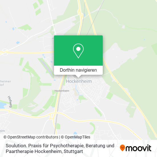 Soulution. Praxis für Psychotherapie, Beratung und Paartherapie Hockenheim Karte