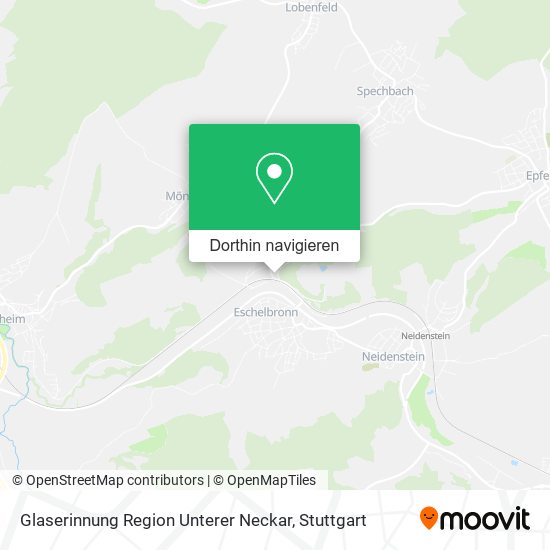 Glaserinnung Region Unterer Neckar Karte