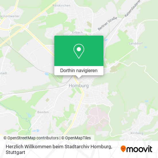 Herzlich Willkommen beim Stadtarchiv Homburg Karte