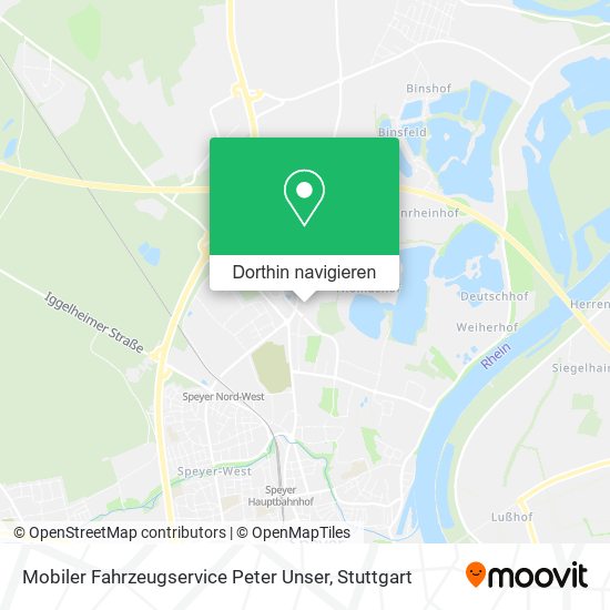 Mobiler Fahrzeugservice Peter Unser Karte