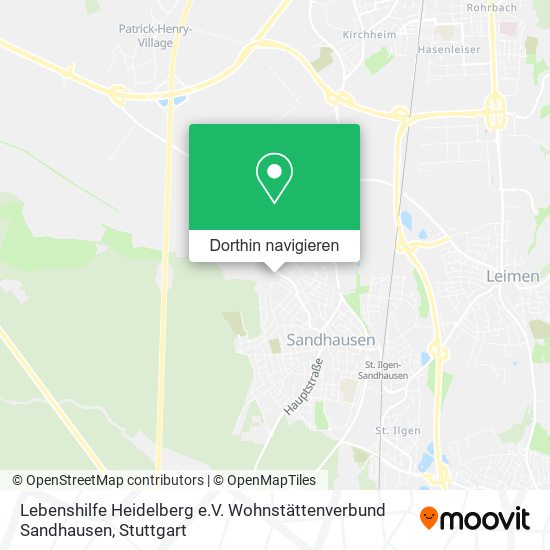 Lebenshilfe Heidelberg e.V. Wohnstättenverbund Sandhausen Karte