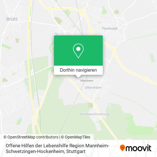 Offene Hilfen der Lebenshilfe Region Mannheim-Schwetzingen-Hockenheim Karte