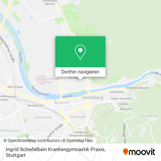Ingrid Schiefelbein Krankengymnastik-Praxis Karte