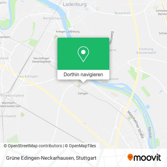 Grüne Edingen-Neckarhausen Karte