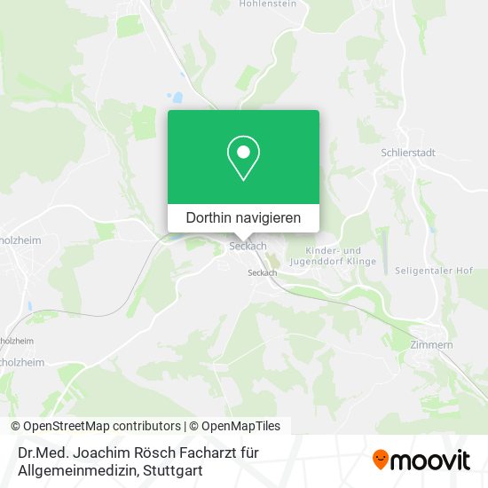 Dr.Med. Joachim Rösch Facharzt für Allgemeinmedizin Karte