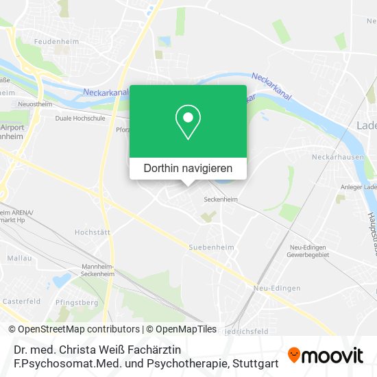 Dr. med. Christa Weiß Fachärztin F.Psychosomat.Med. und Psychotherapie Karte