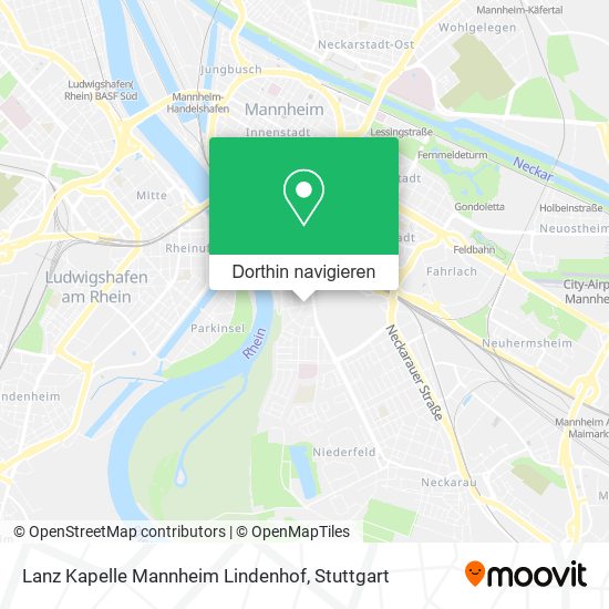 Lanz Kapelle Mannheim Lindenhof Karte