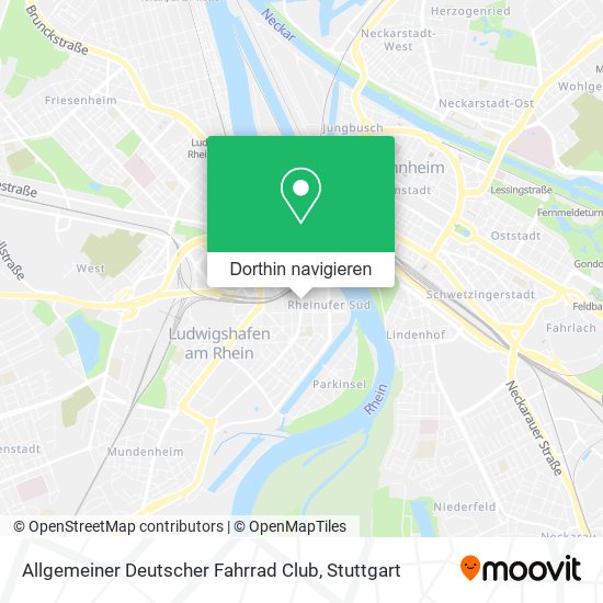 Allgemeiner Deutscher Fahrrad Club Karte