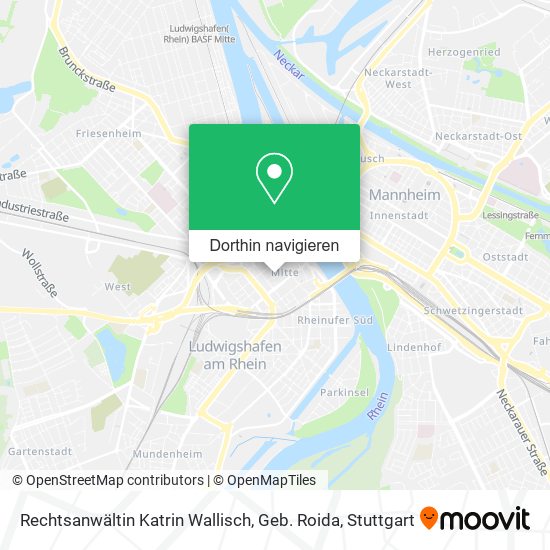 Rechtsanwältin Katrin Wallisch, Geb. Roida Karte