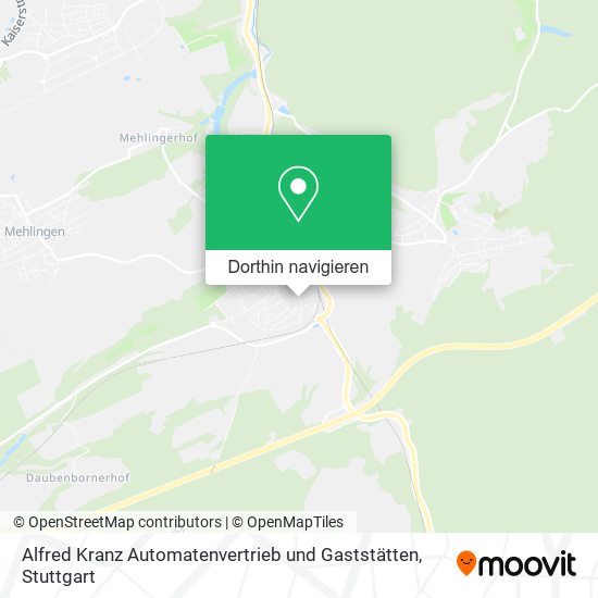 Alfred Kranz Automatenvertrieb und Gaststätten Karte