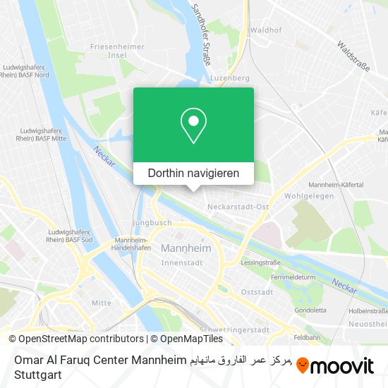 Omar Al Faruq Center Mannheim مركز عمر الفاروق مانهايم Karte