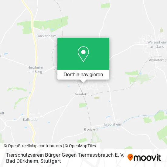 Tierschutzverein Bürger Gegen Tiermissbrauch E. V. Bad Dürkheim Karte